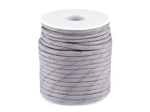 Linka dekoracyjna odblaskowa - 4 mm - Szary