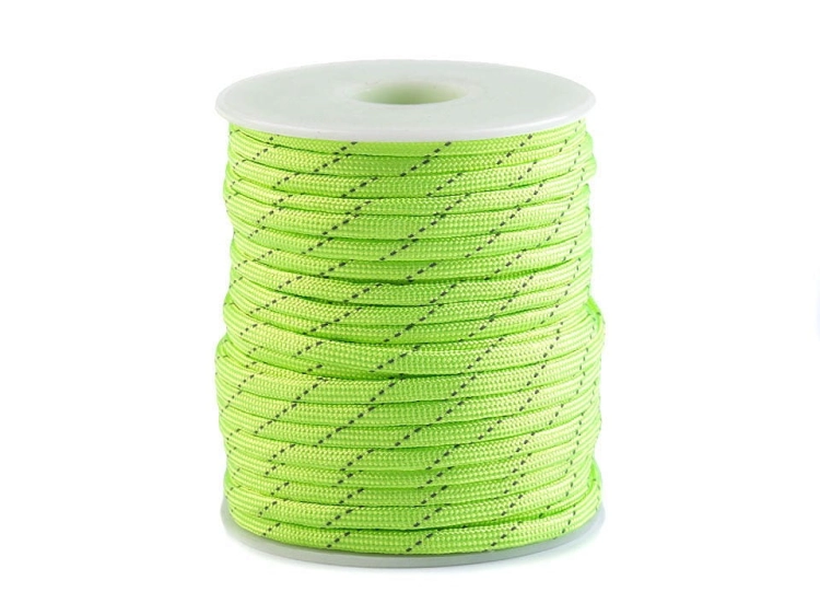 Linka dekoracyjna odblaskowa - 4 mm - Jaskrawy zielony