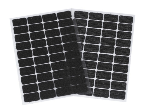 Rzep samoprzylepny prostokąty 15x25 mm - Czarny