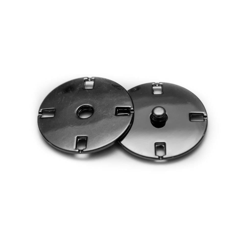 Zatrzaski metalowe - 22 mm - Grafitowe