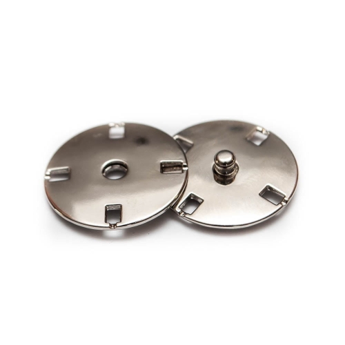 Zatrzaski metalowe - 22 mm - Srebrne