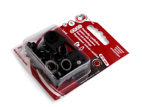 Oczka metalowe z zagniataczem - wew. Ø7 mm - Czarny