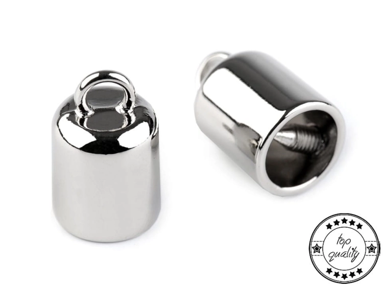 Końcówki do sznurka - maks. 9,3 mm - Srebrny