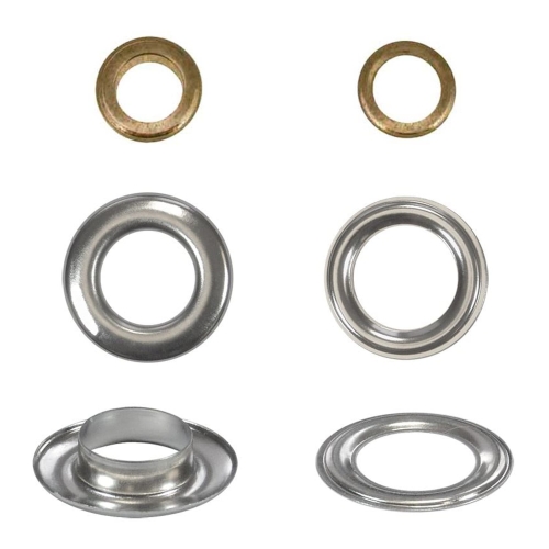 Oczka kaletnicze metalowe z podkładką (4mm - 20mm)