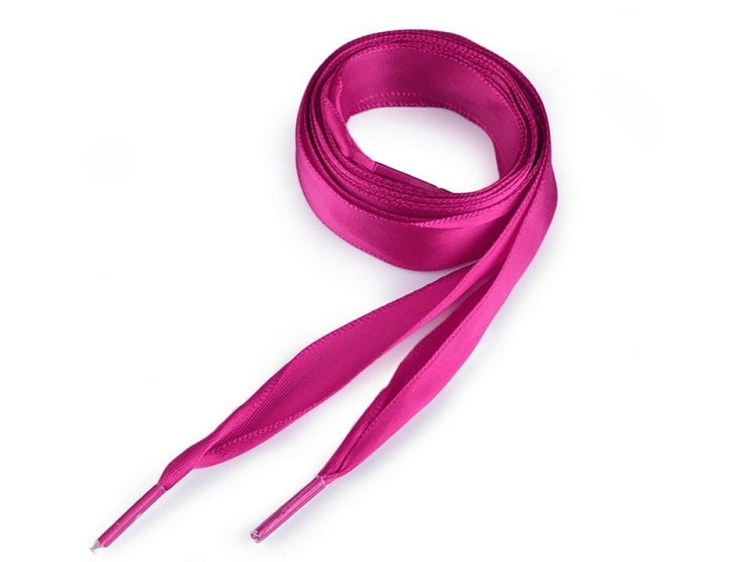 Sznurówki satynowe - 110 cm - Pink