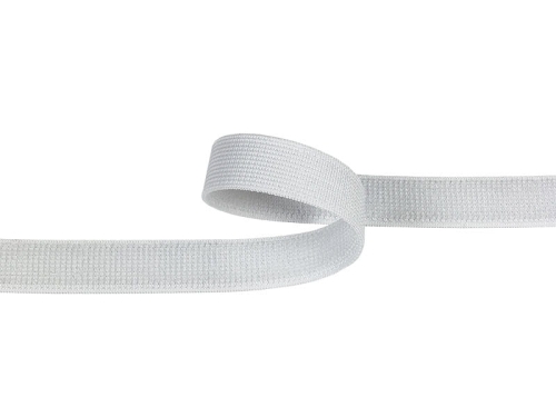 Rzep elastyczny - biały - pętelka - 20 mm