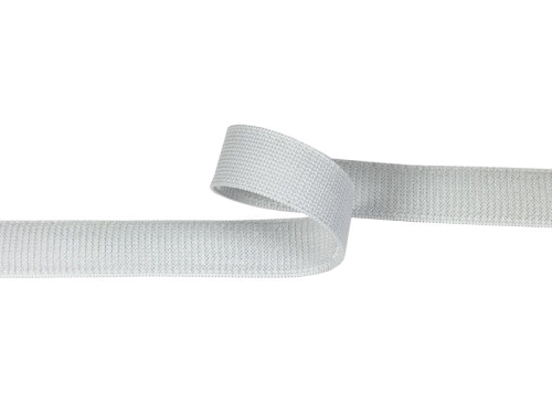 Rzep elastyczny - biały - pętelka - 25 mm