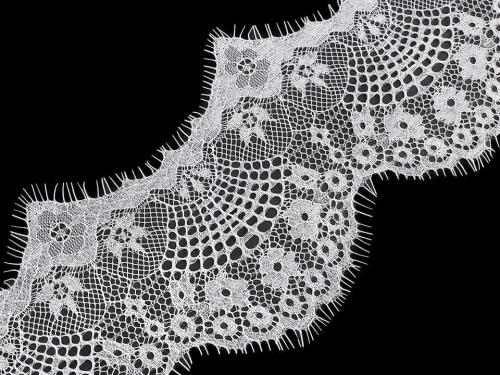 Koronka francuska - 12 cm - Biała