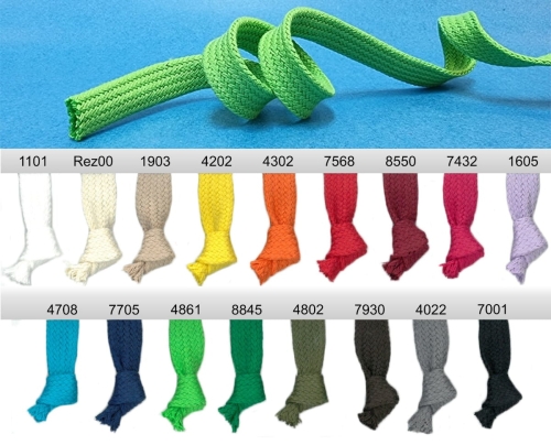 Sznurek bawełniany płaski pleciony - 12 mm