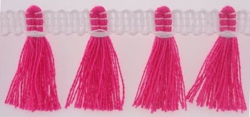 Chwościki na taśmie - 35 mm - Malinowy