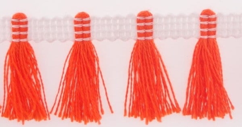 Chwościki na taśmie - 35 mm - Pomarańczowy