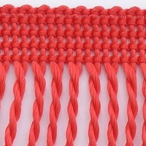 Frędzle ozdobne - 60 mm - Czerwony