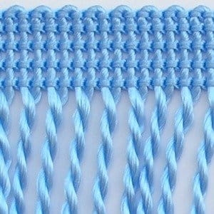 Frędzle ozdobne - 60 mm - Jasny niebieski
