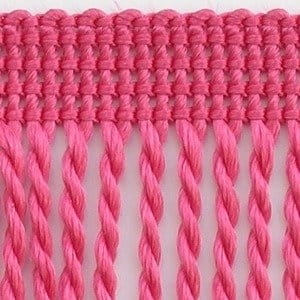 Frędzle ozdobne - 60 mm - Malinowy