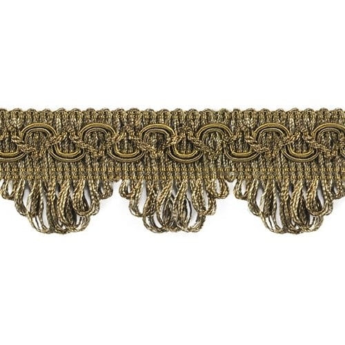 Taśma ozdobna - 35 mm - Oliwka/Złoty brąz