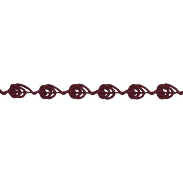 Tasiemka bawełniana - 8 mm - Ciemne bordo