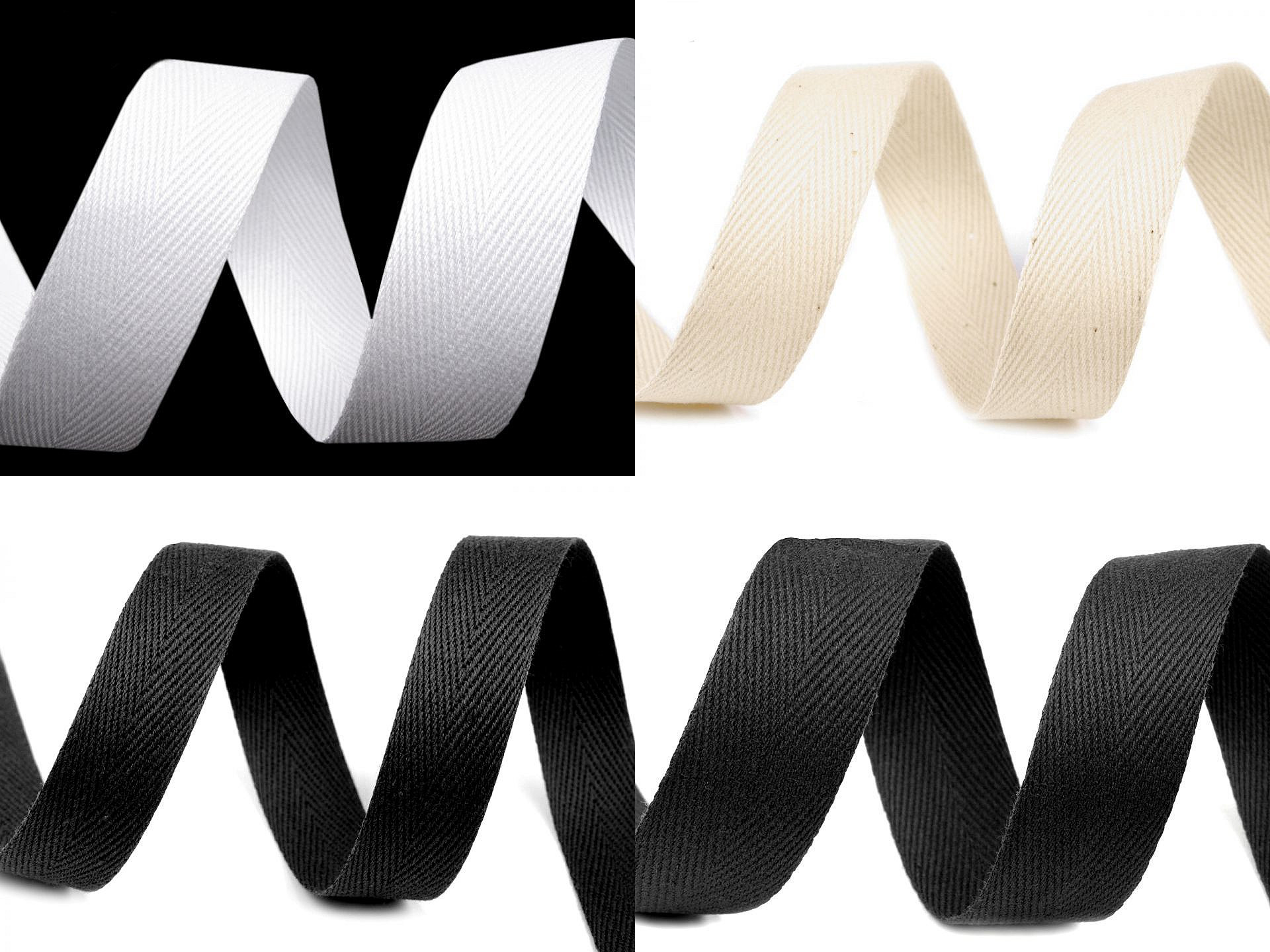 Taśma bawełniana jodełka (10mm - 20mm)