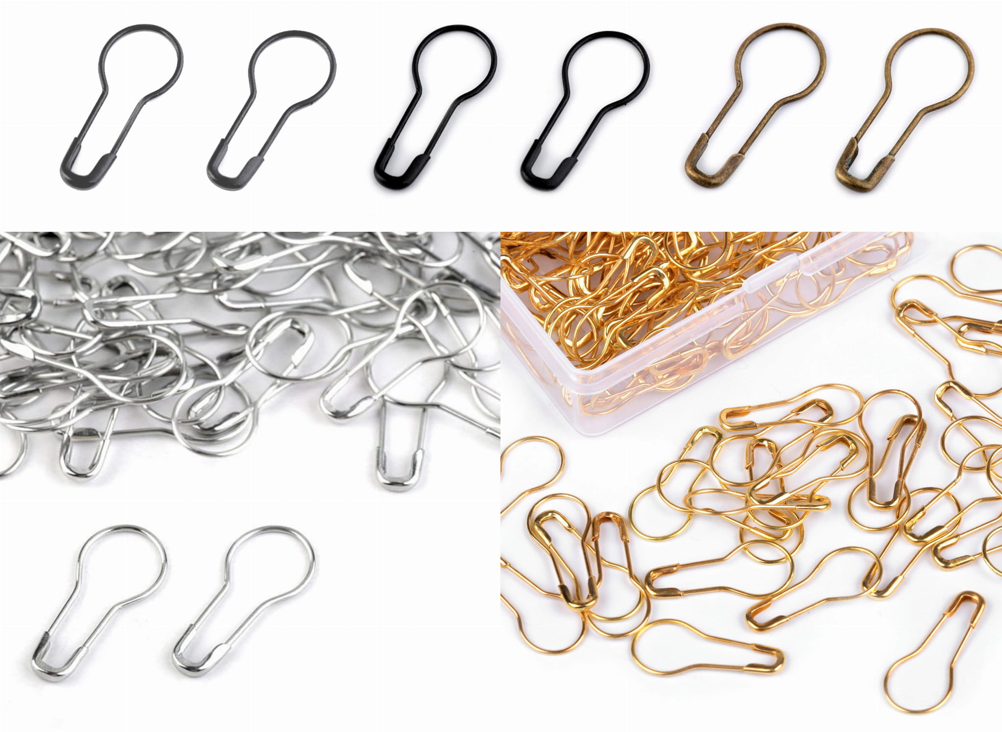 Agrafki dekoracyjne (22 mm) - 5 kolorów