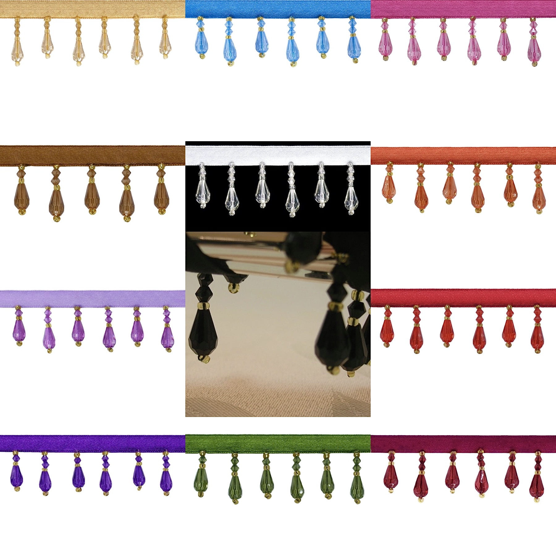 Koraliki na taśmie 35 mm - 12 kolorów