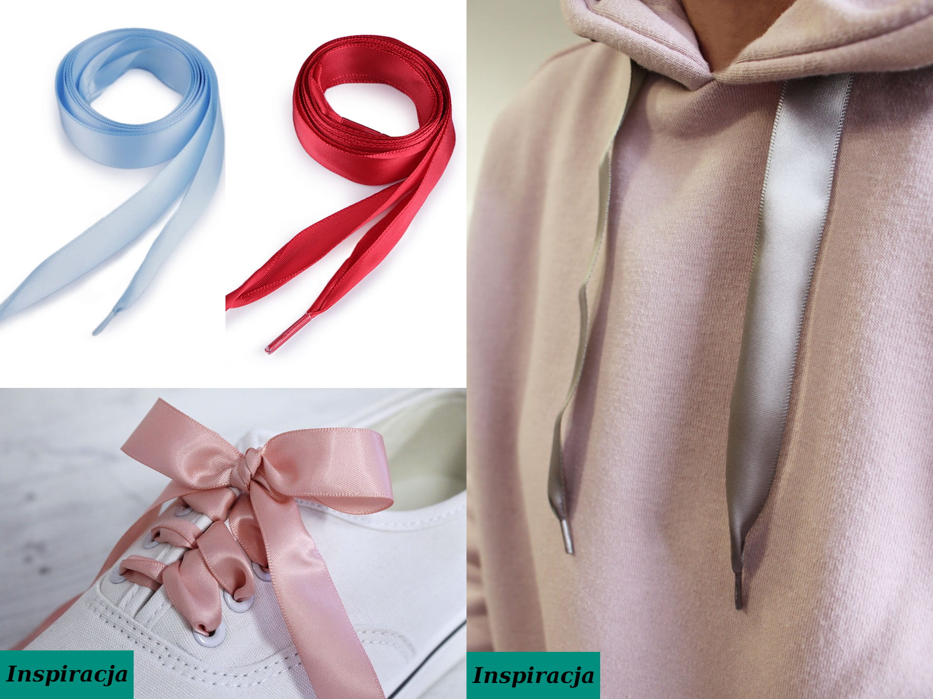 Sznurówki satynowe - 110 cm