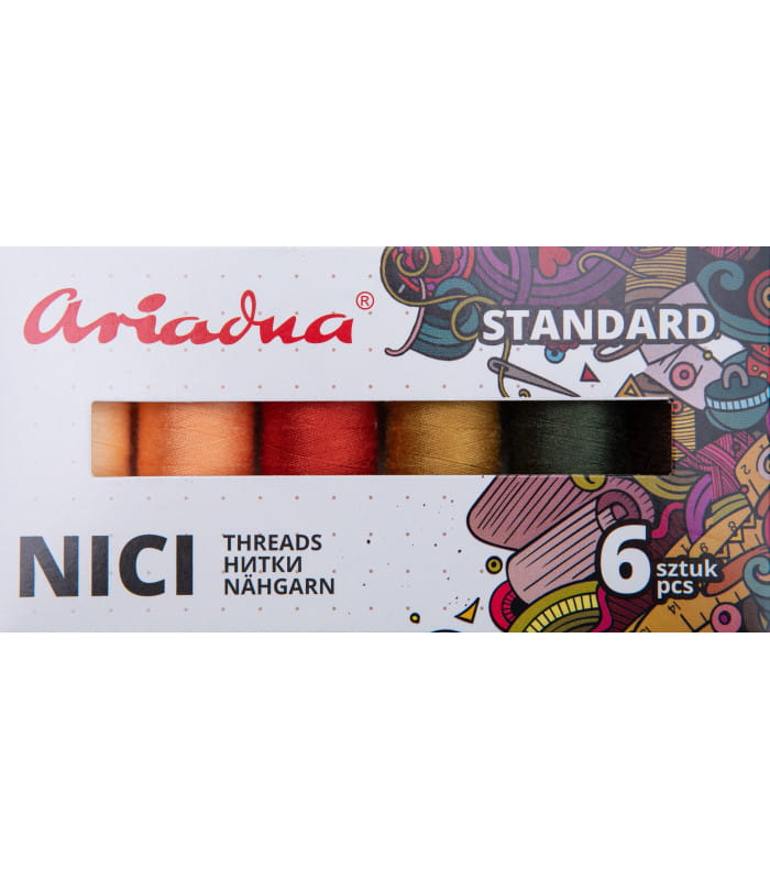 Jesień - Zestaw Nici Ariadna - 6 szpulek